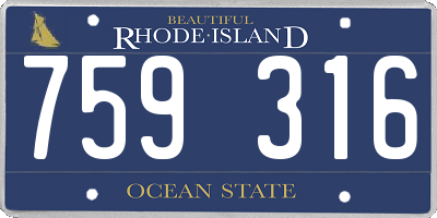 RI license plate 759316