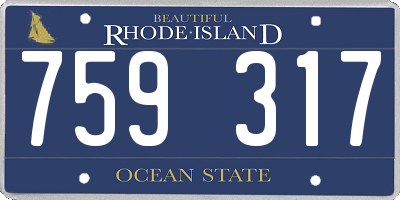 RI license plate 759317