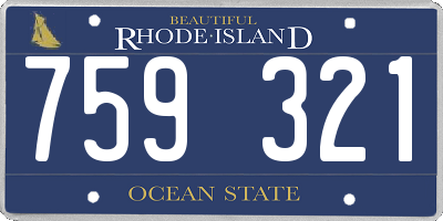 RI license plate 759321