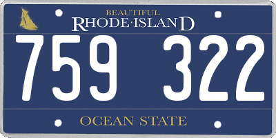 RI license plate 759322