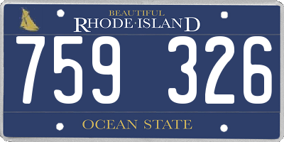 RI license plate 759326