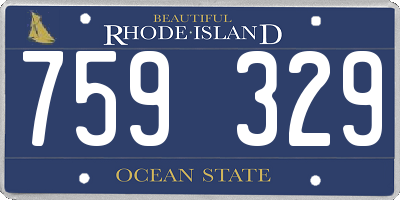 RI license plate 759329