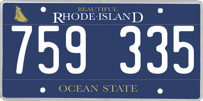 RI license plate 759335