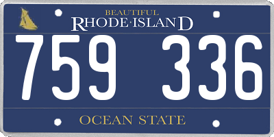 RI license plate 759336