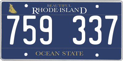 RI license plate 759337