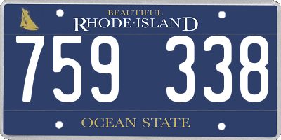 RI license plate 759338