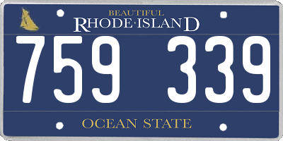 RI license plate 759339