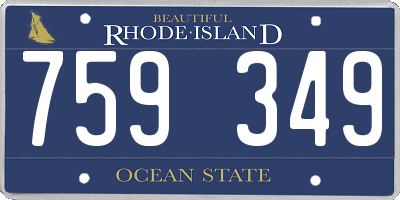 RI license plate 759349