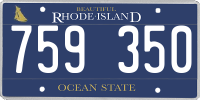 RI license plate 759350