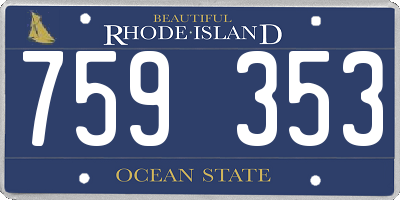 RI license plate 759353