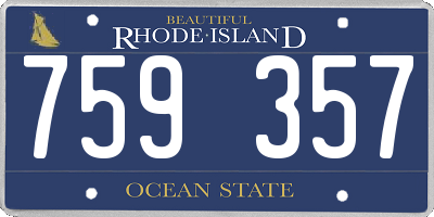 RI license plate 759357