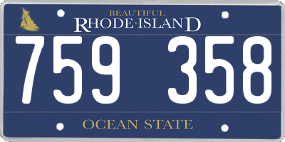 RI license plate 759358