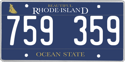 RI license plate 759359
