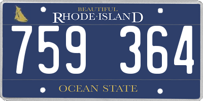 RI license plate 759364