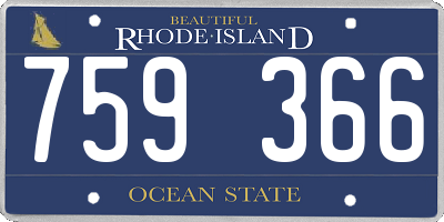 RI license plate 759366