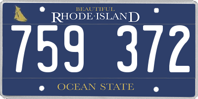 RI license plate 759372