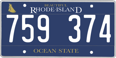 RI license plate 759374