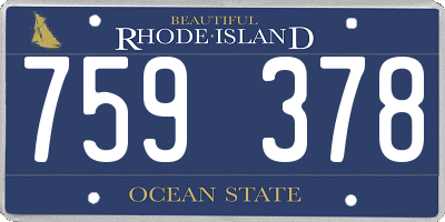RI license plate 759378