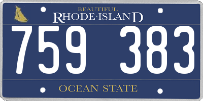RI license plate 759383