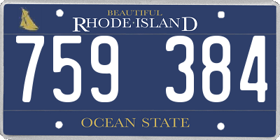 RI license plate 759384