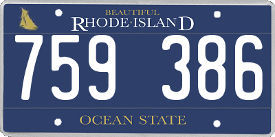 RI license plate 759386