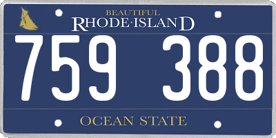 RI license plate 759388