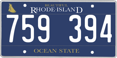 RI license plate 759394