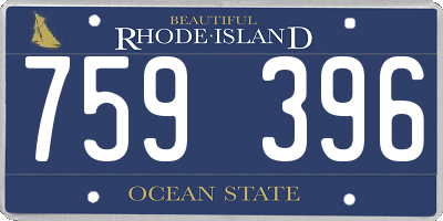 RI license plate 759396