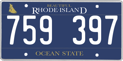 RI license plate 759397