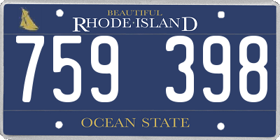 RI license plate 759398
