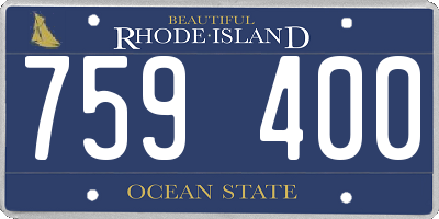 RI license plate 759400