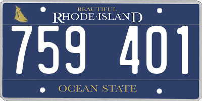 RI license plate 759401