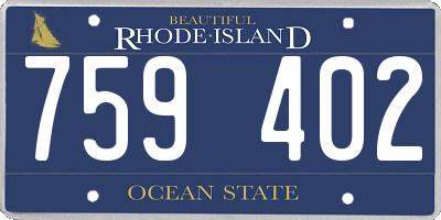 RI license plate 759402