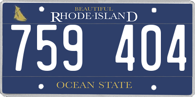 RI license plate 759404