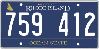 RI license plate 759412
