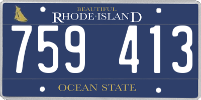 RI license plate 759413
