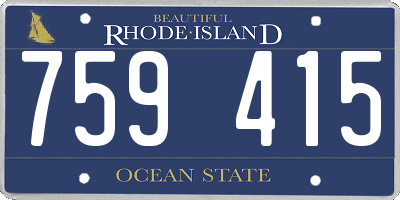RI license plate 759415