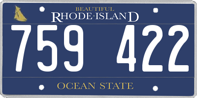 RI license plate 759422