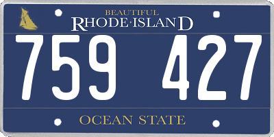 RI license plate 759427