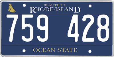RI license plate 759428
