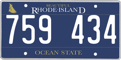 RI license plate 759434