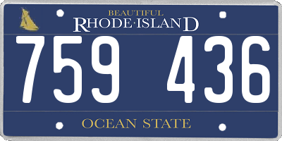 RI license plate 759436