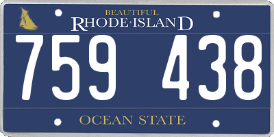 RI license plate 759438