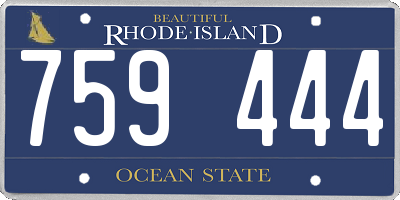 RI license plate 759444