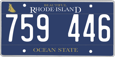 RI license plate 759446