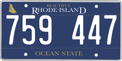 RI license plate 759447