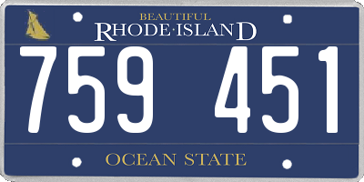 RI license plate 759451