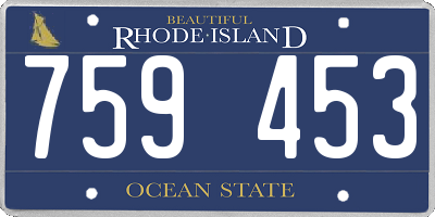 RI license plate 759453