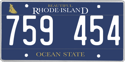 RI license plate 759454