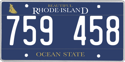 RI license plate 759458